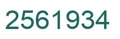 Number 2561934 green image
