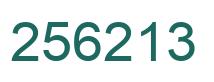 Number 256213 green image