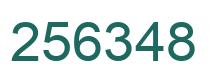 Number 256348 green image