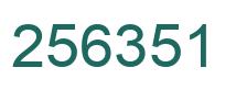 Number 256351 green image