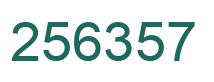 Number 256357 green image