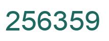 Number 256359 green image