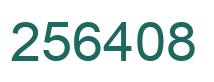Number 256408 green image