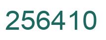 Number 256410 green image