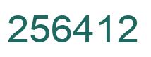 Number 256412 green image