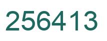 Number 256413 green image