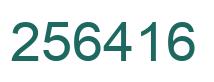 Number 256416 green image