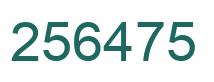 Number 256475 green image