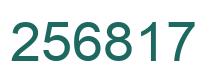 Number 256817 green image
