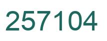 Number 257104 green image