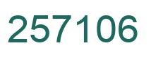 Number 257106 green image