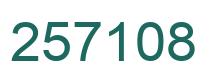 Number 257108 green image