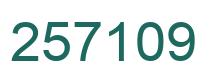 Number 257109 green image
