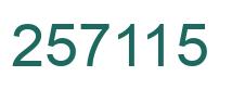 Number 257115 green image
