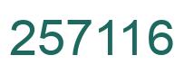 Number 257116 green image