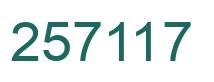Number 257117 green image