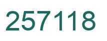 Number 257118 green image