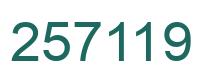 Number 257119 green image