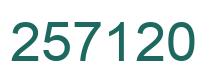 Number 257120 green image