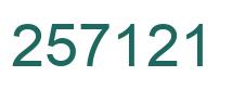 Number 257121 green image