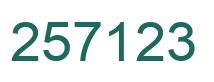 Number 257123 green image