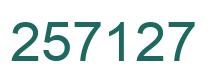 Number 257127 green image