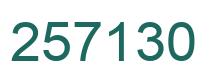 Number 257130 green image