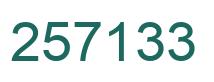 Number 257133 green image