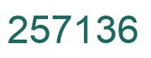Number 257136 green image