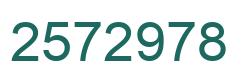 Number 2572978 green image