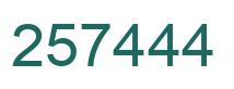 Number 257444 green image