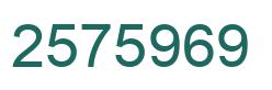 Number 2575969 green image