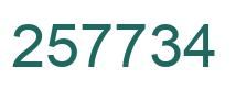 Number 257734 green image
