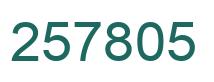 Number 257805 green image
