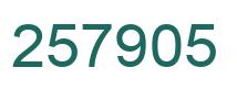 Number 257905 green image