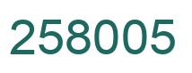 Number 258005 green image