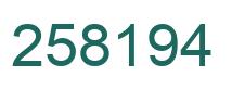 Number 258194 green image