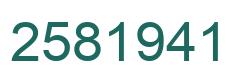 Number 2581941 green image