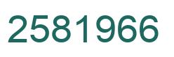Number 2581966 green image