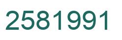 Number 2581991 green image