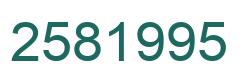 Number 2581995 green image