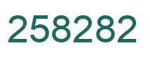 Number 258282 green image