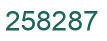 Number 258287 green image