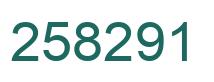 Number 258291 green image