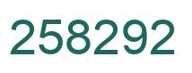 Number 258292 green image
