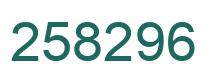 Number 258296 green image