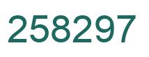 Number 258297 green image