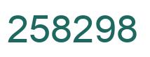 Number 258298 green image