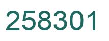 Number 258301 green image
