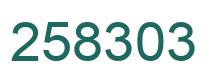 Number 258303 green image
